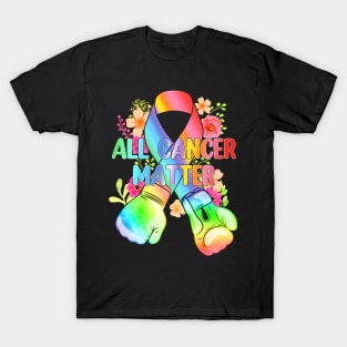 All Cancer Matter Boxing World Cancer Day 2024 Men Women T-Shirt